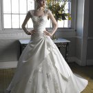 Sweetheart Ruched Satin appliques lace beads ball gown sheer straps wedding dress with lace jacket