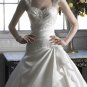 Sweetheart Ruched Satin appliques lace beads ball gown sheer straps wedding dress with lace jacket