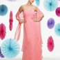 custom made Strapless Ruched chiffon long bridesmaid dress with wraps