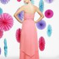 custom made Strapless Ruched chiffon long bridesmaid dress with wraps