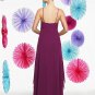 Spaghetti Strap chiffon hi-low flowers details bridesmaid dress with wraps
