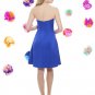 royal blue sweetheart chiffon flowers short bridesmaid dress/cooktail