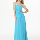 Sweetheart chifon beaded long full length bridesmaid gown/evening dress