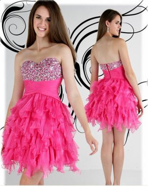 sweetheart crystals ruched ruffles above knee length  mini short cooktail dress/party gown
