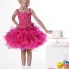 lovey square collar sheath ruched organza little flower girl dress/princess cupcake dress tiffany