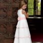 love round collar satin layered organza hem flower detailed flower girl dress for wedding
