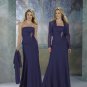 strapless chiffon full length mother of the bride dress with wraps/jacket
