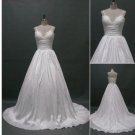 from facotry---Spaghetti taffeta lace top formal bridal ball gown,wedding dress