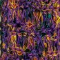 KNC Hand Knit Skinny Scarf with Flower Pin Purple Mix Beauty