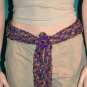 KNC Hand Knit Skinny Scarf with Flower Pin Purple Mix Beauty