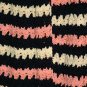 KNC Hand Crochet Lacey Bubble Stitch Scarf Black-Tangerine-Maize