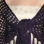 KNC Hand Crochet Shawl Wool & Rayon Mix OOAK