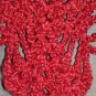 KNC Coming Home Hand Crochet Poncho Covered Bridge Red Sz S-M