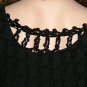 KNC Crochet Evening Elegance Short Poncho Black