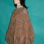 KNC Hand Crochet Classic Shell Poncho Painted Desert