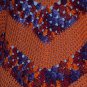 KNC Hand Crochet Classic Shell Poncho Carrot