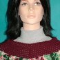 KNC Hand Crochet Classic Shell Poncho Holly and Ivy