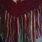 KNC Hand Crochet Classic Shell Poncho Holly and Ivy