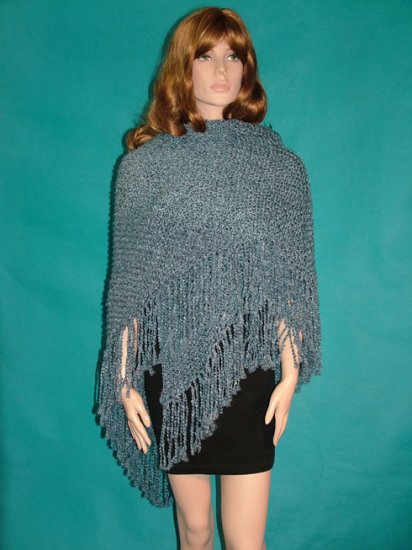 KNC Hand Knit Homespun Shawl Williamsburg