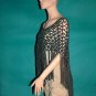 KNC Hand Crochet Light Chenille Shawl Lapis