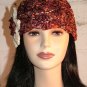 KNC Hand Crochet Ribbon 'n Rose Cloche Copper Penny