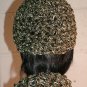 KNC Hand Crochet  Cotton Mix Hat-Scarf Set Parsley