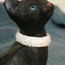 KNC KittyWear Crochet Beaded Cat Collar Pure White