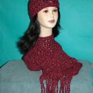 KNC Hand Crochet Cotton Mix Hat-Scarf Set Grand Canyon