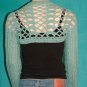 KNC Hand Crochet Caney Shrug Robin Egg