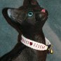 KNC KittyWear Beaded Crochet Cat Collar Heartbeats
