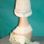 KNC Crochet Cotton Hat-Scarf Set LimeBlue