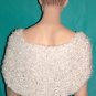 KNC Hand Knit Evening Fur Capelet White