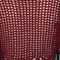 KNC Hand Crochet Shell Bolero Cranberry Marl Sz Small