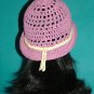 KNC Crochet Cotton Hat-Scarf Set MauveCream