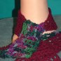 KNC Crochet Cotton Hat-Scarf Set Wine Mix