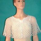 KNC Hand Crochet Lace Capelet Snow White