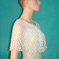 KNC Hand Crochet Lace Capelet Snow White