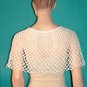 KNC Hand Crochet Lace Capelet Snow White