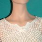 KNC Hand Crochet Lace Capelet Snow White