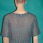 KNC Hand Crochet Shell Bolero Chambray Sz Small