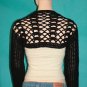 KNC Hand Crochet Caney Shrug Black Sz Small