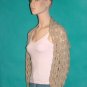 KNC Hand Crochet Shelly Shrug - Linen Sz S-M