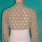 KNC Hand Crochet Shelly Shrug - Linen Sz S-M