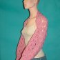 KNC Hand Crochet Shelly Shrug - Lt Country Rose Sz S-M