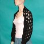 KNC Hand Crochet Shelly Shrug - Black Sz S-M