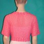 KNC Hand Crochet Shell Bolero Blossom Pink Sz Small