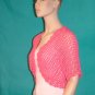 KNC Hand Crochet Shell Bolero Blossom Pink Sz Small