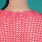 KNC Hand Crochet Shell Bolero Blossom Pink Sz Small