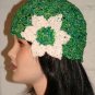 KNC Hand Crochet Ribbon 'n Rose Cloche Emerald Isle