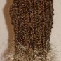 KNC Hand Knit Fur Wrist Warmers Barley-Champagne